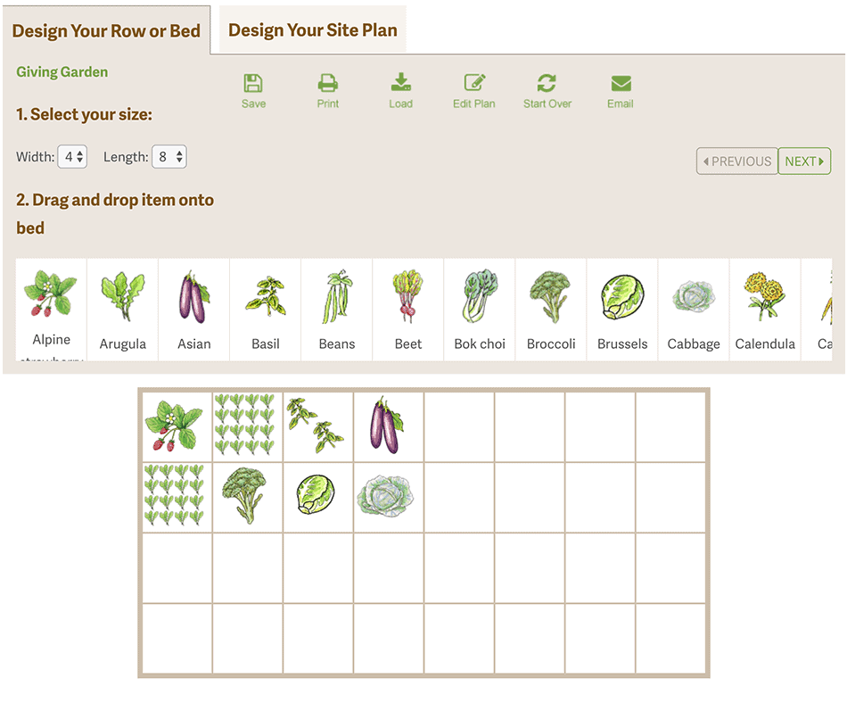 vegetable garden planner online tool